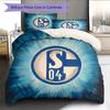 Biancheria da letto con motivo Schalke 04 Football Club Decorazione per la casa Regalo di compleanno (1 * copripiumino + 2 * federa, senza nucleo)