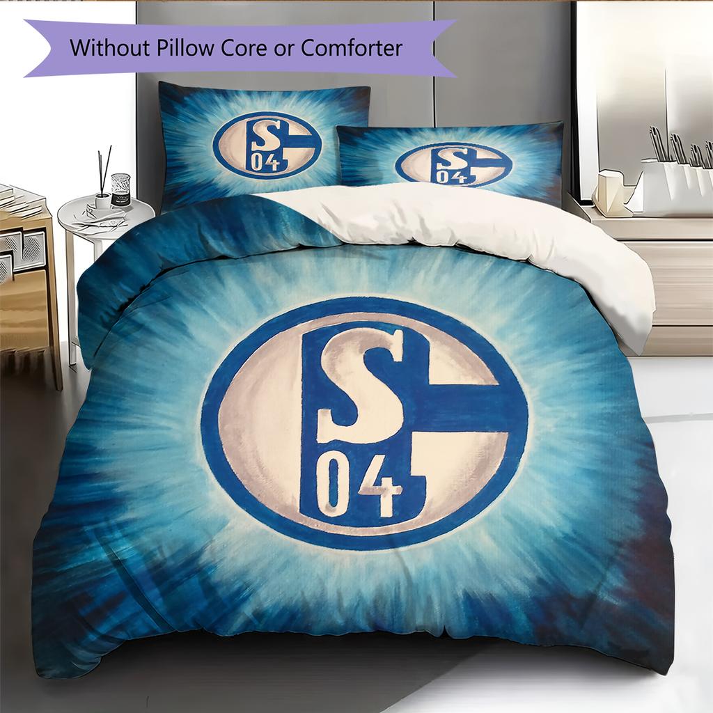 Biancheria da letto con motivo Schalke 04 Football Club Decorazione per la casa Regalo di compleanno (1 * copripiumino + 2 * federa, senza nucleo)
