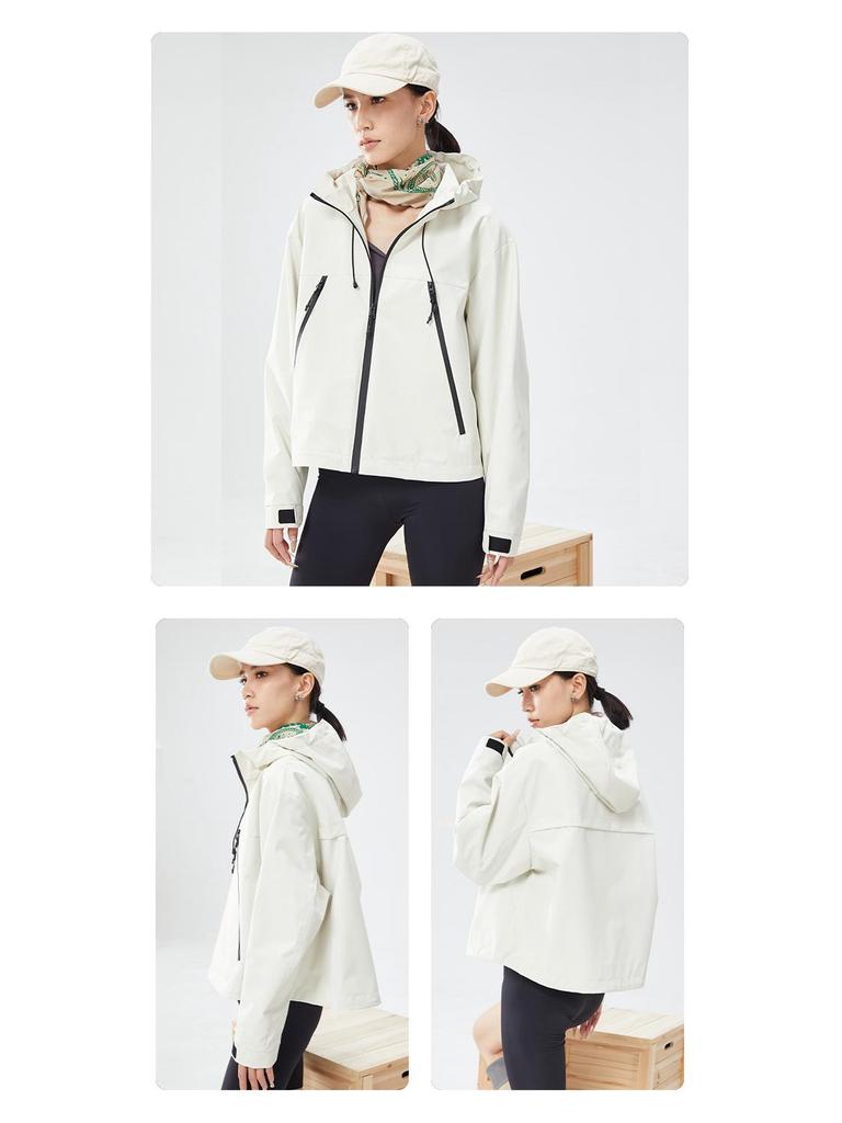 Dupont Damen Three-Proof wasserdichte, atmungsaktive Windjacke zum Radfahren und Wandern – kurz, locker, leicht zum Bergsteigen