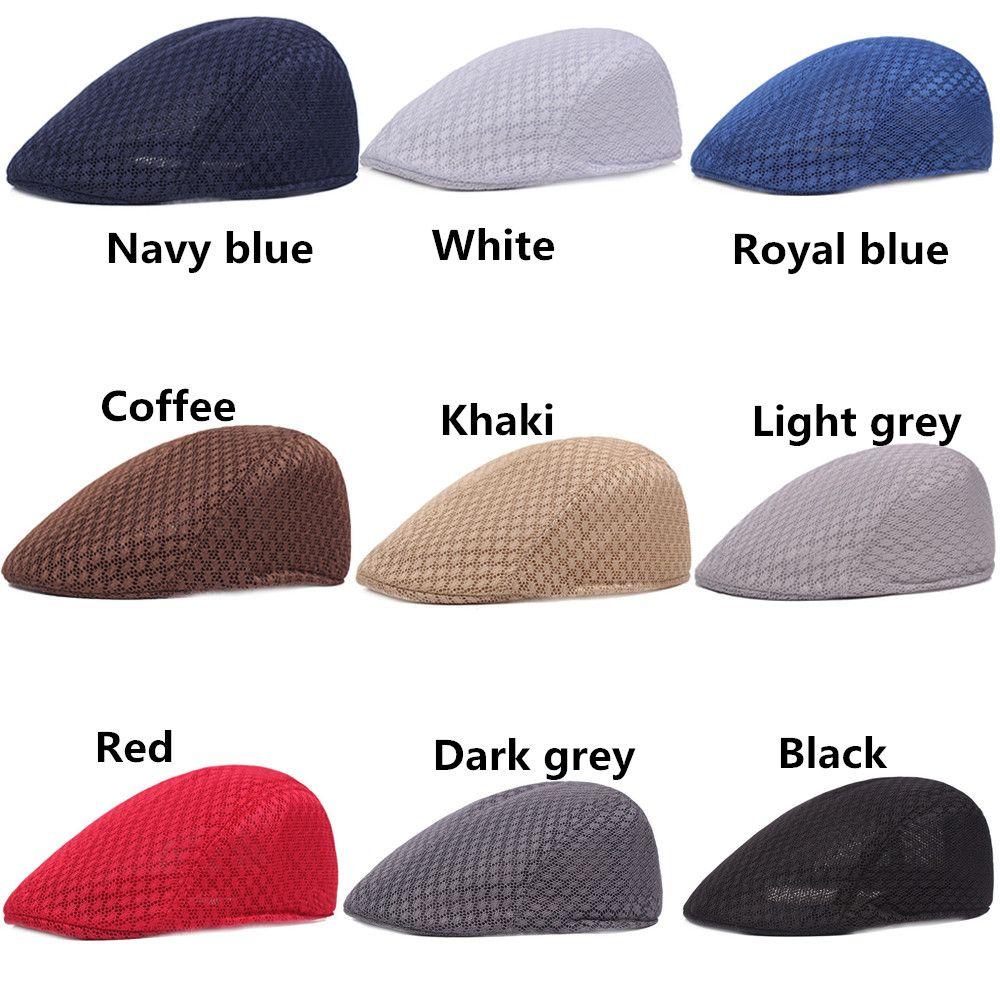Fashion Mesh Newsboy Style Breathable Sun Hat Peaked Cap Beret Hat