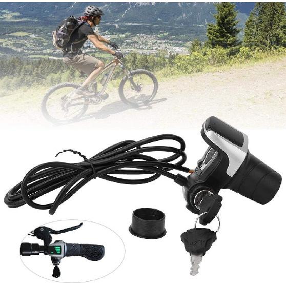 

Jadeshay 36V Electric Bike Throttle with LCD Display, Twist Grip Handlebar Controller for Ebike, E-Scooter & E-Motorcycle, Fits 22-22.8mm Bars,