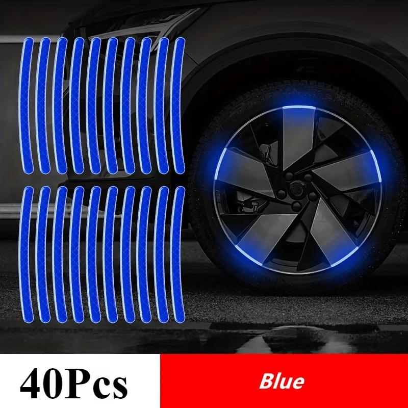 

40Pcs Reflective Car Tire Reflective Stickers for Enhanced Night Visibility and Safety Motorcycle, Bike Vehicle Tire Warning Stickers