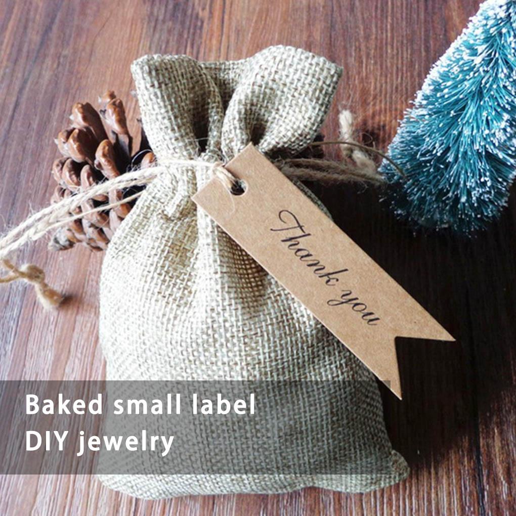 100 PCS Kraft Paper Gift Blank Hang Tags Jewelry Labels Cards Tag Decor Craft