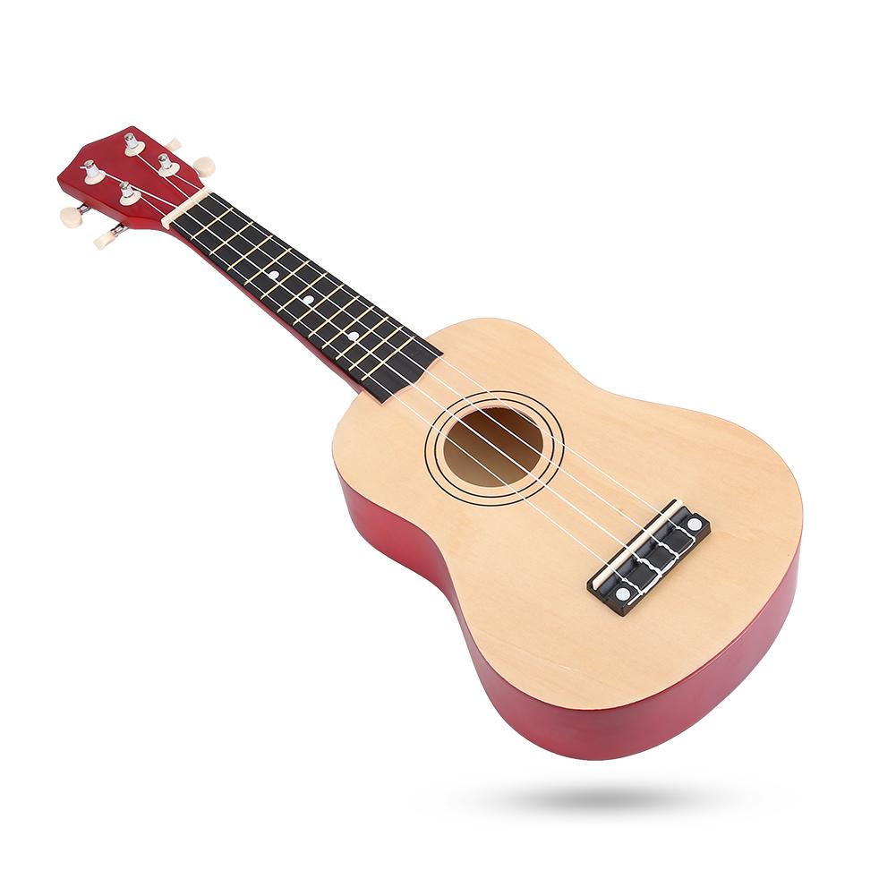 21inch Fashionable Ukulele Music Instrument Toy Gift for Beginner Student Children(Wood Color)