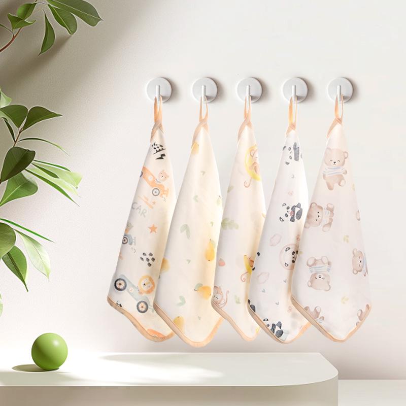 High-Density 30x30cm Double-Layer Printed Cotton Gauze Handkerchief, Washcloth, Nursing Cloth, Drool Cloth, Combed Cotton Towel.