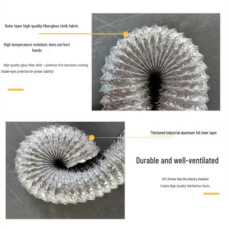 Jinghewen Double-Layer Aluminum Foil Fiberglass Air Duct