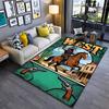 Western Cowboy Horse Riding Carpet with Guns and Cactus Design Suitable for Use As an Anti-slip for Living Room Bedroom Sofas