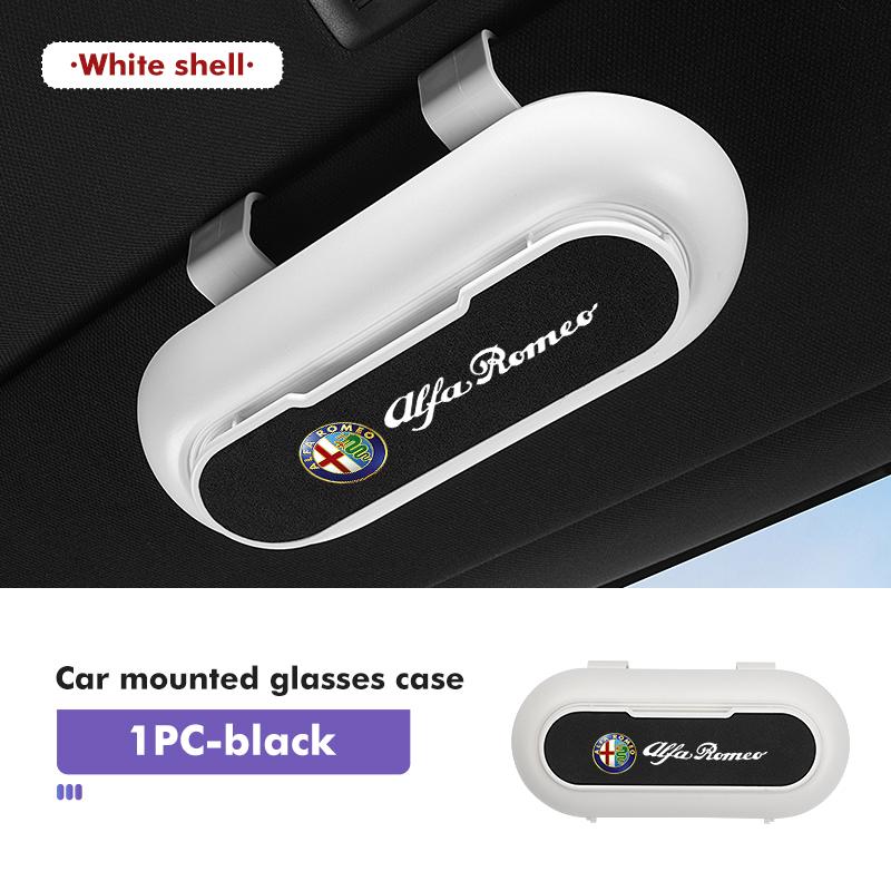 Car Glasses Case Storage Box Auto Accessories Sun Visor Holder For Alfa Romeo 159 Giulietta Giulia 147 Mito 156 159 166 GT
