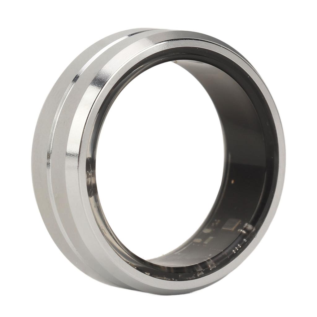 Smart Ring Silver IP68 Waterproof Pedometer Sleep Fitness Monitoring Remote Control Photo Taking Smart Health Tracker