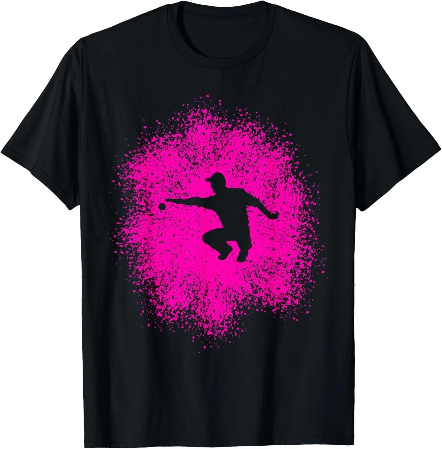 Petanque Boules Player Silhouette Tee – Sports Lover T-Shirt 4XL