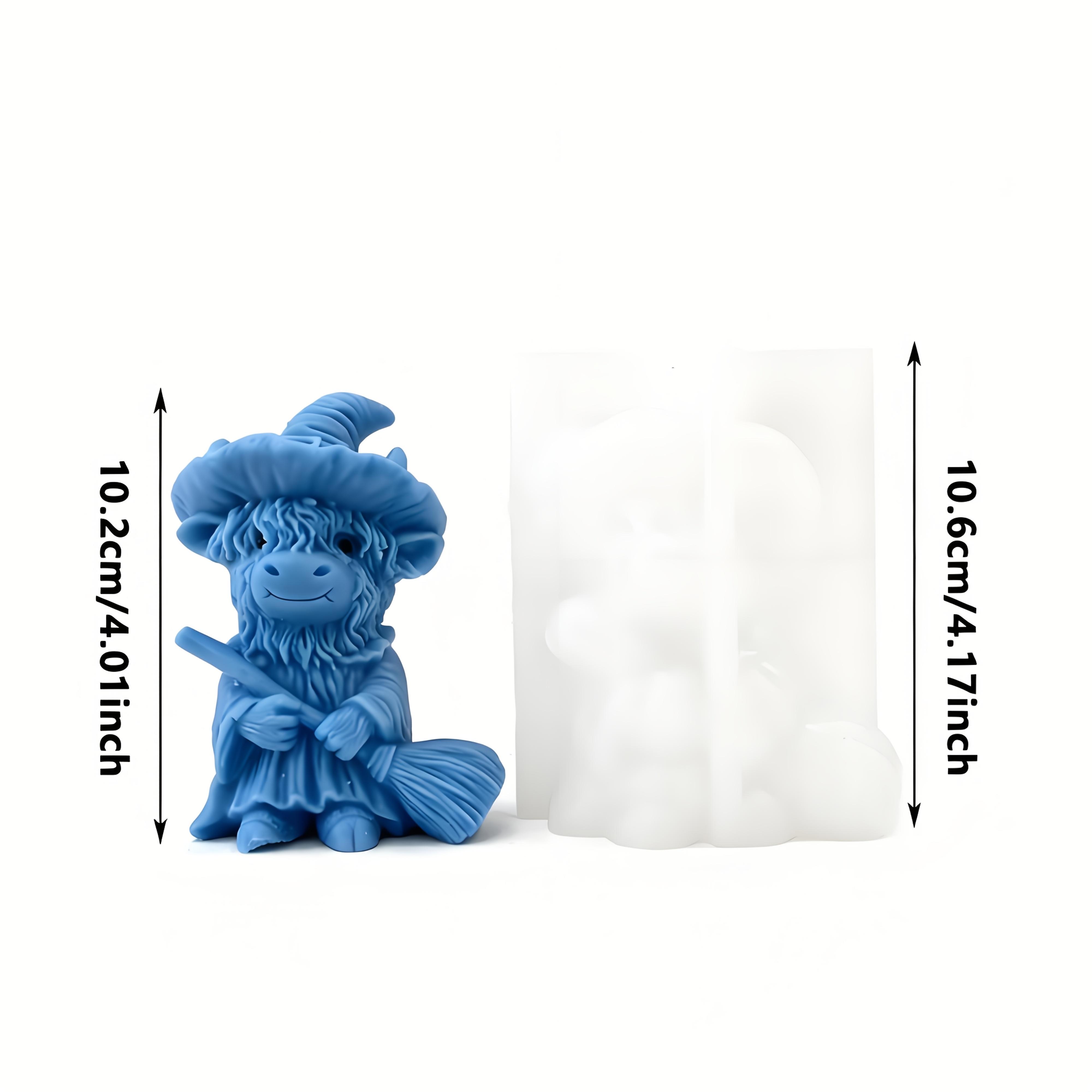 Tabletop Ornament Christmas Highland Cow Silicone mold  Funny Decorative Cow Cute Animal Sculpture Farmhouse