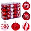 Plastic Christmas Tree Decorations Accessories Colorful Handcrafted Spherical Orbs In Gift Box for Festival Event