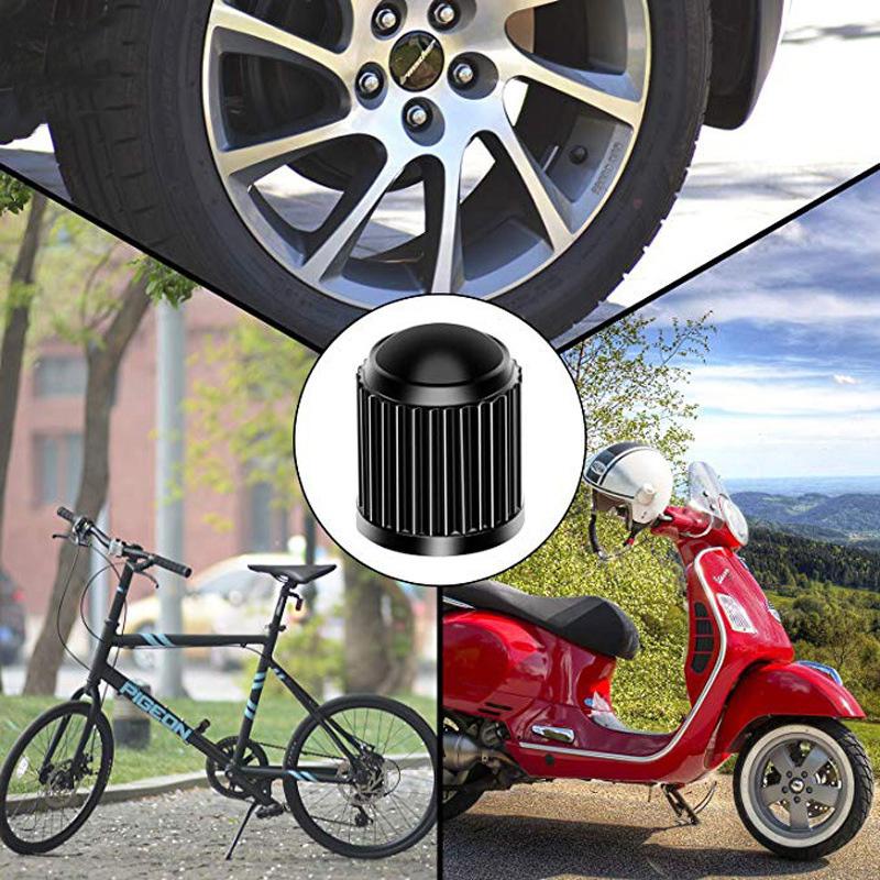 Tire Stem Valve Caps with O Rubber Ring Plastic Tire Valve Dust Caps Wheel Tyre Stem Cover Air Cap Car Motorcycle Bike Universal Valve Stems 1