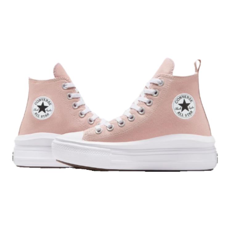 Converse All Star Move High Top Kids Canvas Shoes Light Pink Teenagers A08745C