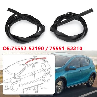 75551-52210 75552-52190 For Toyota Prius C 2012- Car Roof Rubber Drip Side Finish Moulding Seal Strips Trim 170cm