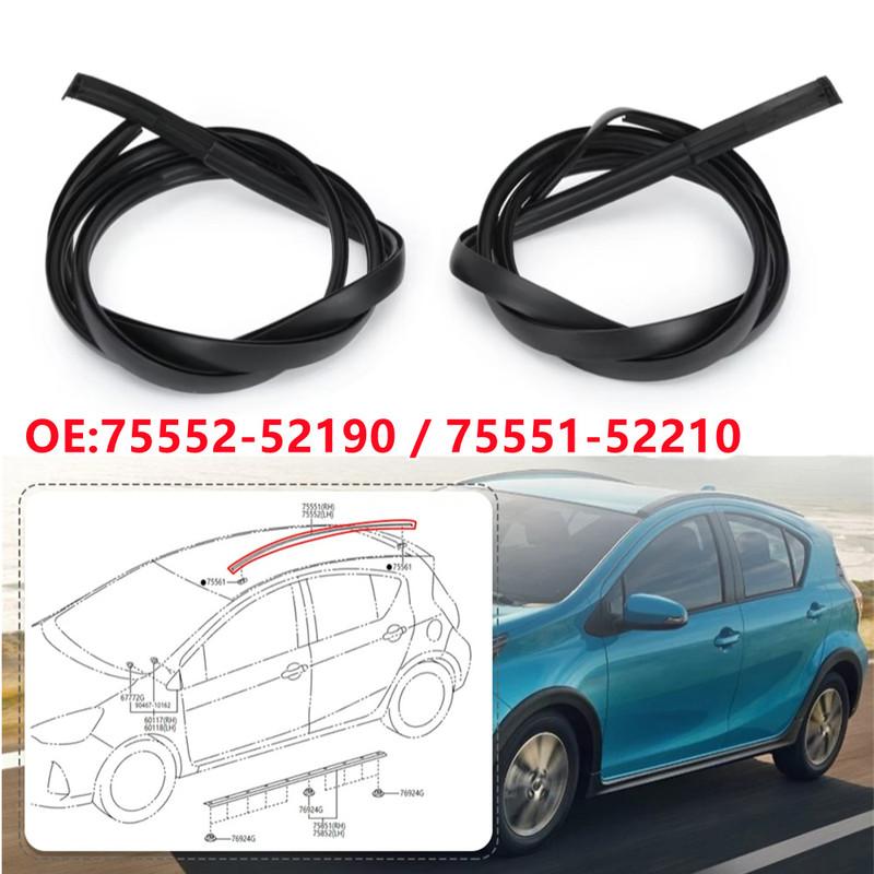 

75551-52210 75552-52190 Для Toyota Prius C 2012- Резиновые водосточные накладки на крышу автомобиля, боковые молдинги, уплотнительные полосы, отделка 170 см