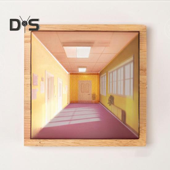 Naked Eye 3D Vision Night Light LED Illusion Atmosphere Light Classic Art Work Design Wall-Mounted Lamp for Bedroom Living Room