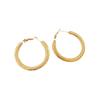 Geometric Embossed Titanium Steel Stud Earrings for Women