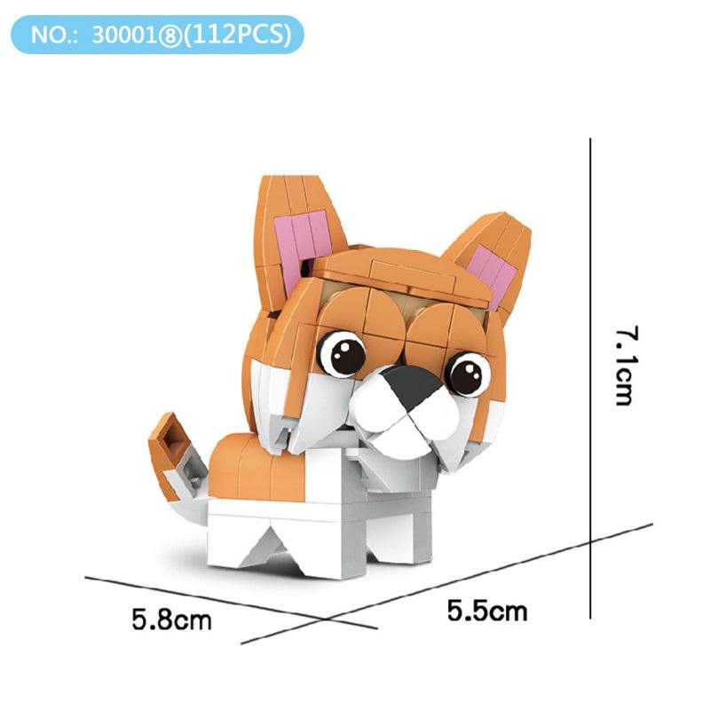 

Hsanhe Пластиковые блоки Модель животного Собака корги Конструктор Игрушки Фламинго Развивающий Коала Детские подарки для детей