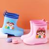 Children's Rain Boots Cartoon Cute Rain Boots Student Waterproof Rubber Shoes