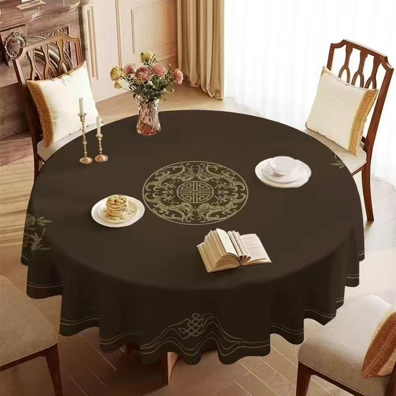 Кругла Скатертина Водонепроникна, Маслостійка Та Прасувальна Скатертина Готельна Кругла Підкладка для Столу Покривна Тканина ПВХ Кругла Скатертина Скатертина Менцю