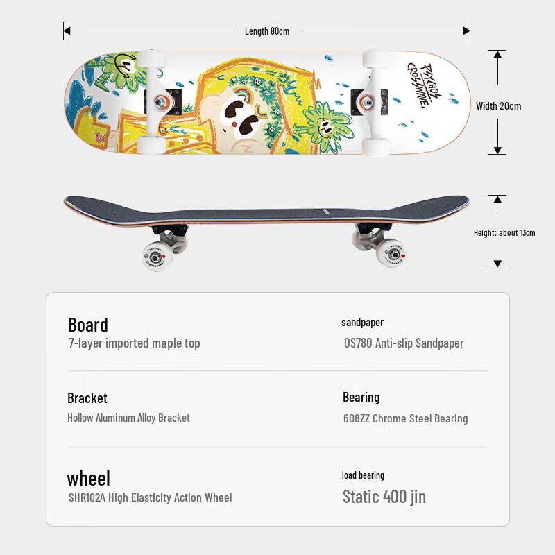 Psychos Pro Skateboard for Beginners