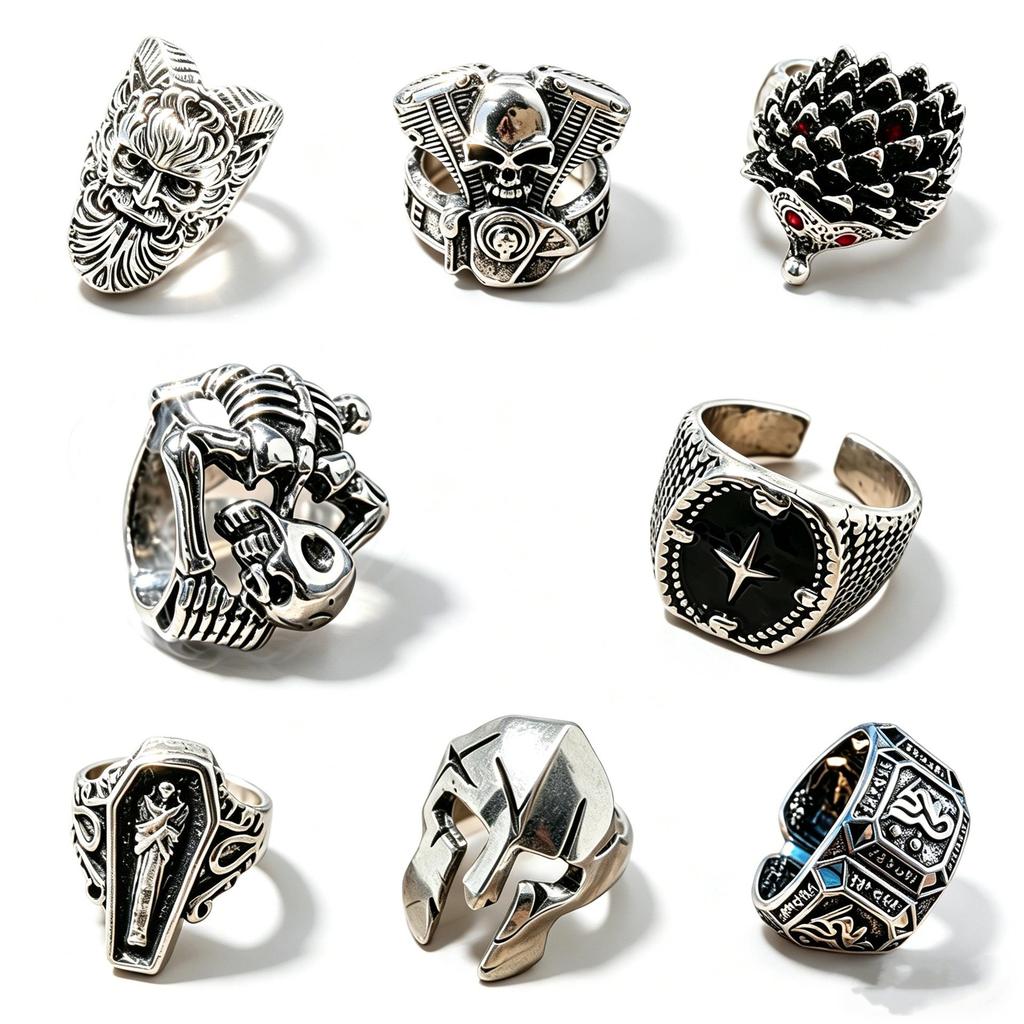 Men's Retro Demon Eye Punk Ring – Stylish, Single Finger, Personality Jewelry for Boys