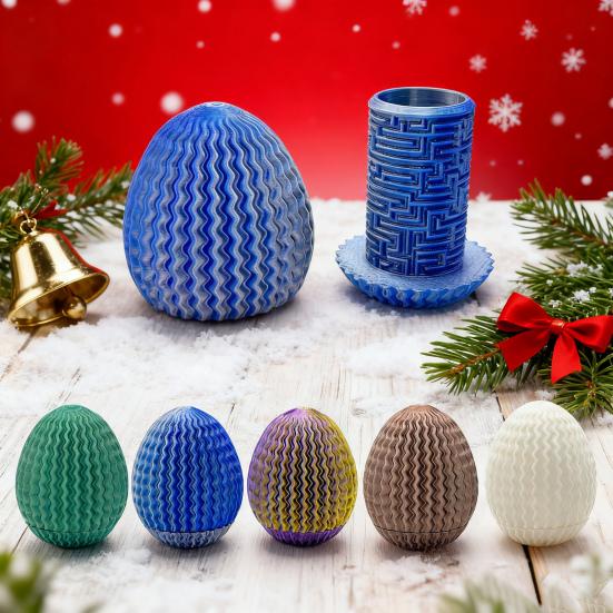 Eiförmige Labyrinth-Geschenkbox Stressabbau Pädagogisches 3D-gedrucktes Labyrinth-Ei mit Geheimfach Geld Bargeld Puzzlebox Geburtstage Ostergeschenk