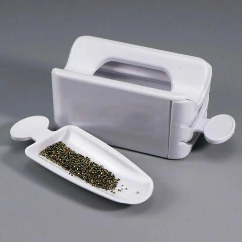 Portable Nail Dipping Powder Recycling Tray Powder Nail Sequin Glitter Storage Box Manicure Tools Fingertip Beauty Accessories