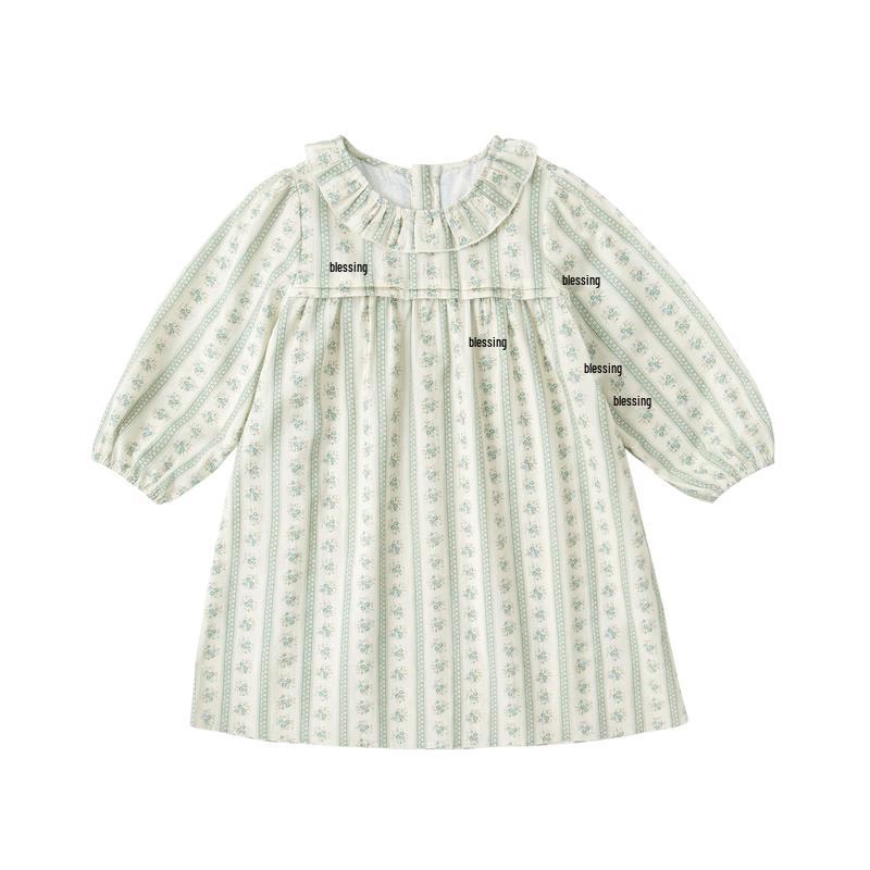 Dudu Family 100% Cotton Floral Girls' Dress