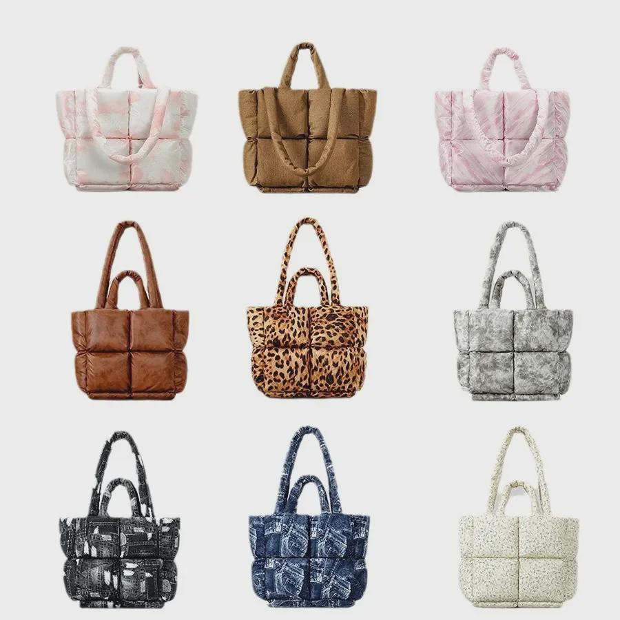 "2025 New Soft Checkered Cotton Handbag: Fashionable, Simple Tote for Women"