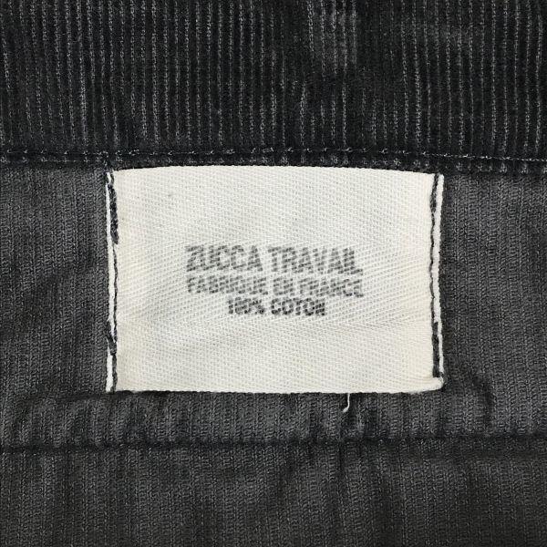ZUCCa Travail Corduroy Pants Made in France Men 1 Inseam 65cm Charcoal Gray(USED)