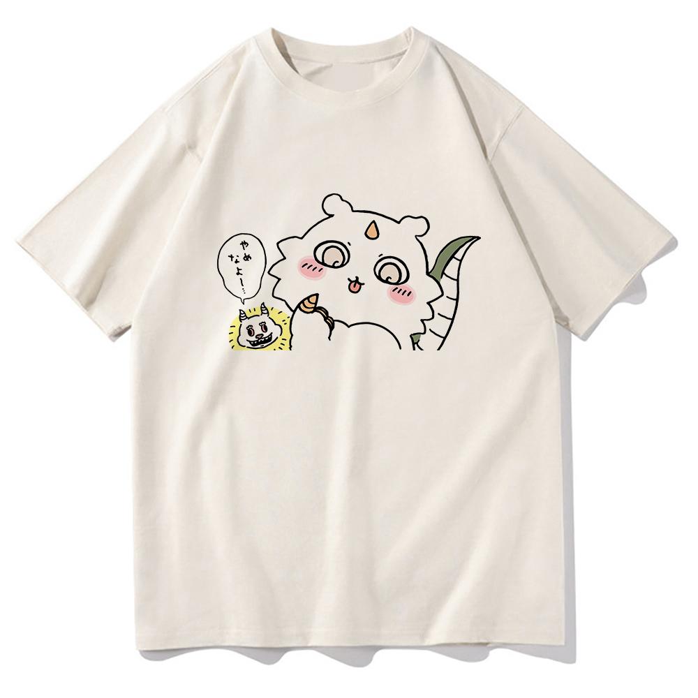 Chiikawa T Shirt Unisex  Harajuku Aesthetic Graphic Kawaii Tshirt Unisex Summer Cartoon Casual Oversize Sand Cotton Tee Shirt Korea