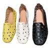 Velikost 35-42 Letní boty se čtvercovou špičkou pro ženy Vyšívání Designové boty Měkké Slipon Mokasíny Mokasíny Volný čas Dámské balerínky