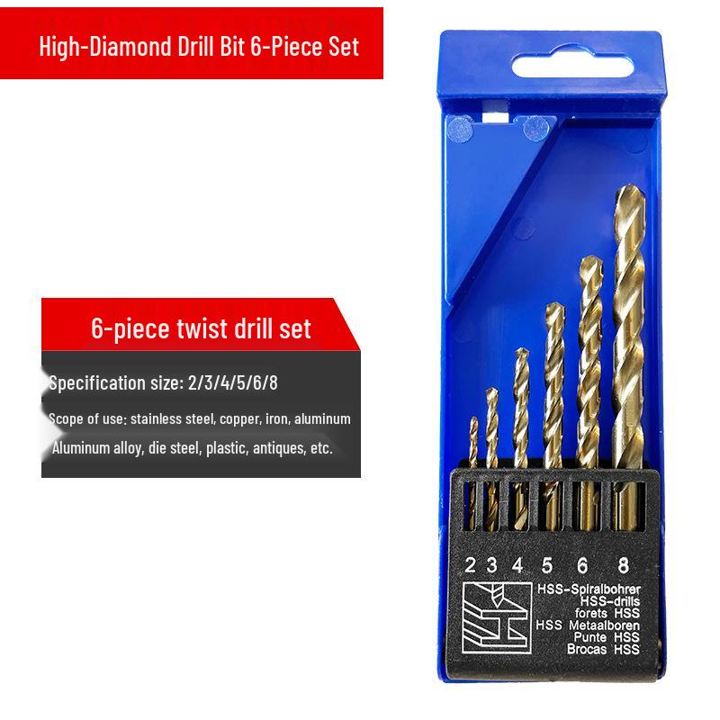 Set di punte da trapano HSS M35 al Cobalto per Legno, Metallo, Acciaio Inossidabile - Alta Durezza