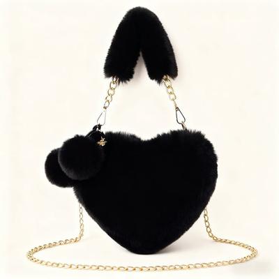 Heart Zippered Shoulder Bag Crossbody Bag