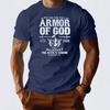 Men's Summer God's Armor Pattern T-Shirt Printed Casual Slim Fit Crew Neck Short Sleeve T-Shirt Top