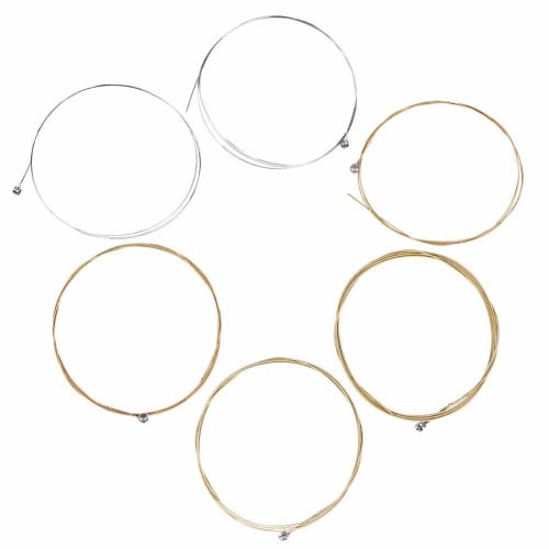 6-String Acoustic Guitar String Set, Stainless Steel, Anti-Oxidation & Rust-Resistant, Easy To Use, Stringed Instrument Accessories