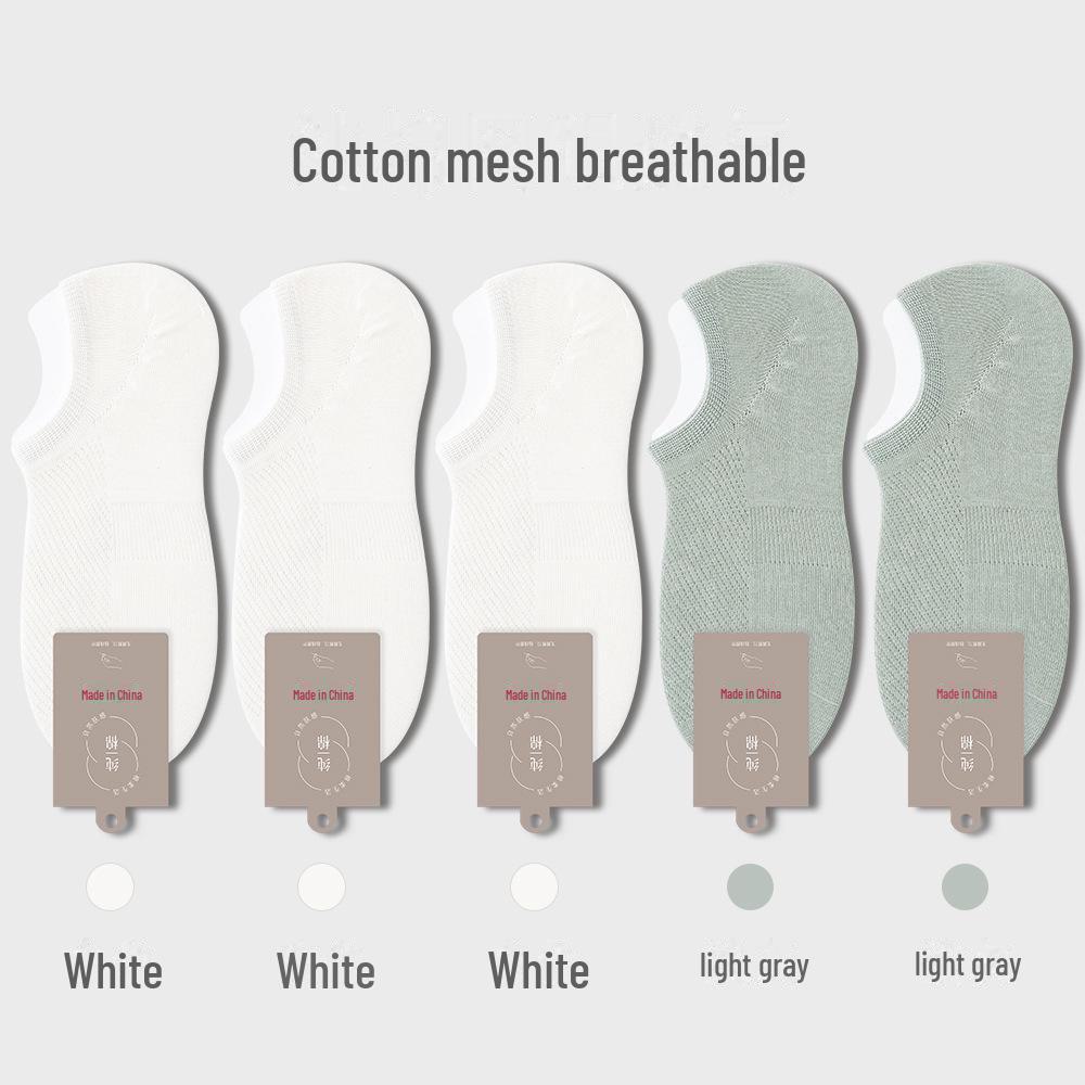 Men’s Invisible Cotton No-Drop Heel Socks: Non-Slip, Antibacterial, Breathable, Sweat-Absorbent, Ultra-Thin