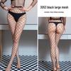 Black Open-Crotch Fishnet Stockings - No Need To Remove, Sleek and Sexy One-Piece, Perfect for a Seductive Night In.