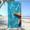 Starfish Seashell Ocean Wave Print Beach Towel Quick Dry Absorbent Lightweight Sandproof Towel for Summer Beach Swim Camping