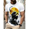 Fashion Men's Crew Neck Short Sleeve 3D Casual Color Printing Casual Short Sleeve Crew Neck T-Shirt