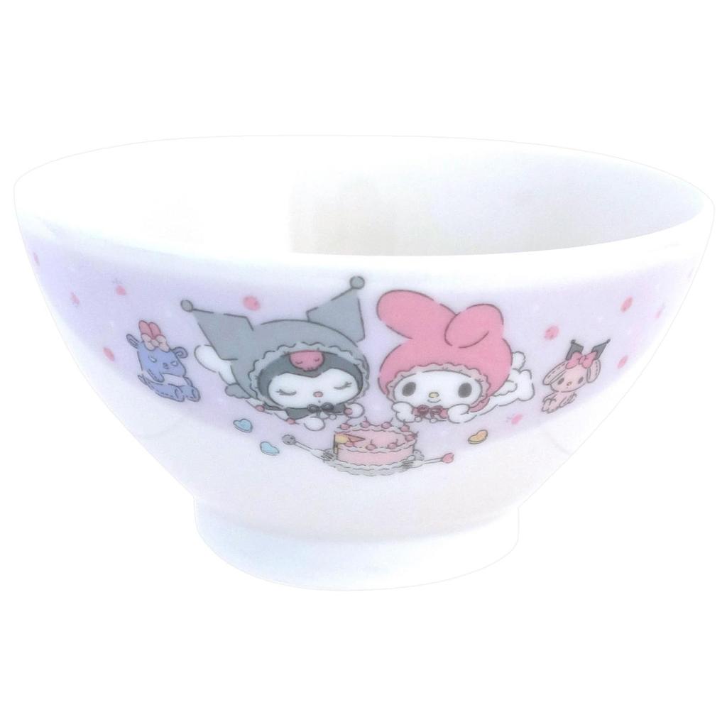 Sanrio 50th Anniversary 20th Anniversary Rice Microwave and Dishwasher Character Miscellaneous Made In 320164 "My Melody" "Kuromi" Bowl, Approx. 12cm,