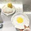 Ceramic Egg Soap Dish Holder Drain Portable Home Bathroom El Soap Box Tray Bathroom Accessories Crafts Gift
