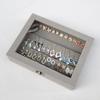 Kompakter Schmuckkasten Aufsteller Stilvoller Schmuckorganizer mit Glasdeckel Praktische Schmuckaufbewahrungsbox für Reisen