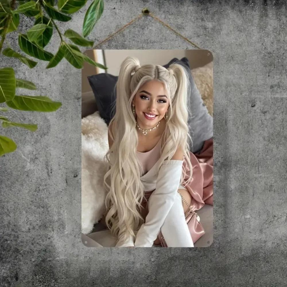 Retro 80s Vintage Metal Wall Art, Aluminum Sign for Living Room Decor, Pink Background Poster