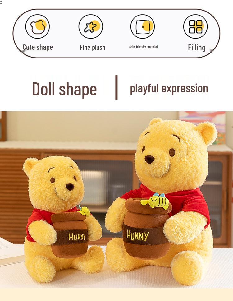 Honey Pot Pooh Bear Plush Toy - Sleeping Pillow Gift for Boys and Girls
