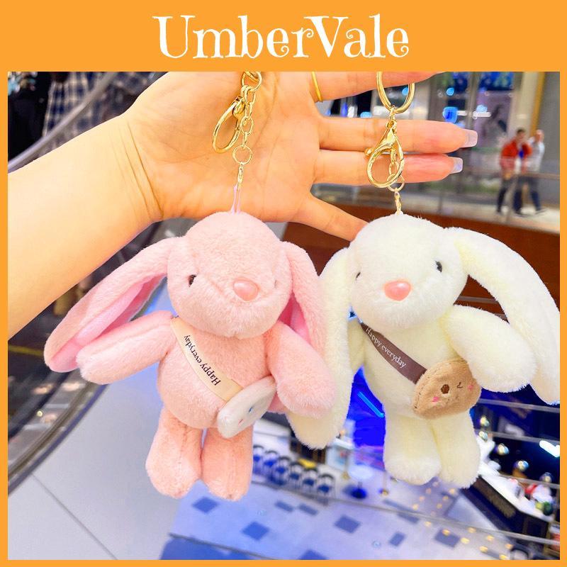 Cute White Plush Rabbit Keychain Pendant Doll Wholesale Bag Cartoon Stuffed Toy Ornament