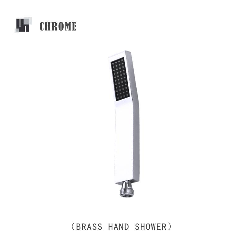 Black Chrome Bath Hand Shower Set Wall Mount Hand Held Brass Shower Head Copper Holder Stainless Steel Hose Water Saving Sprayer