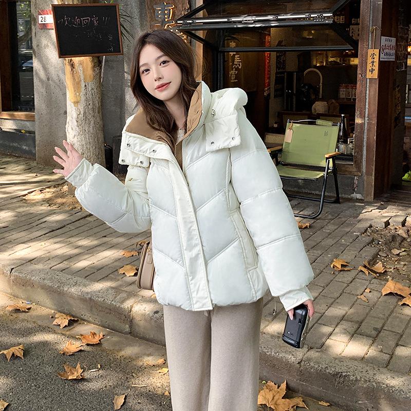 Зимняя обновленная пуховая хлопковая куртка Женская короткая хлопковая куртка в западном стиле Обновленная маленькая стеганая хлопковая куртка S